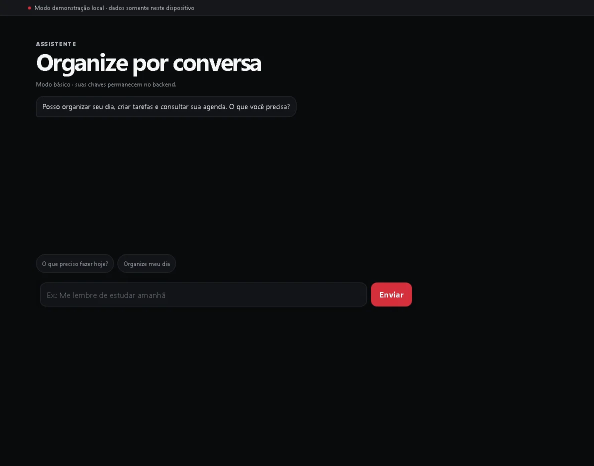 Interface real de comandos em português do PMR Assist em demonstração local